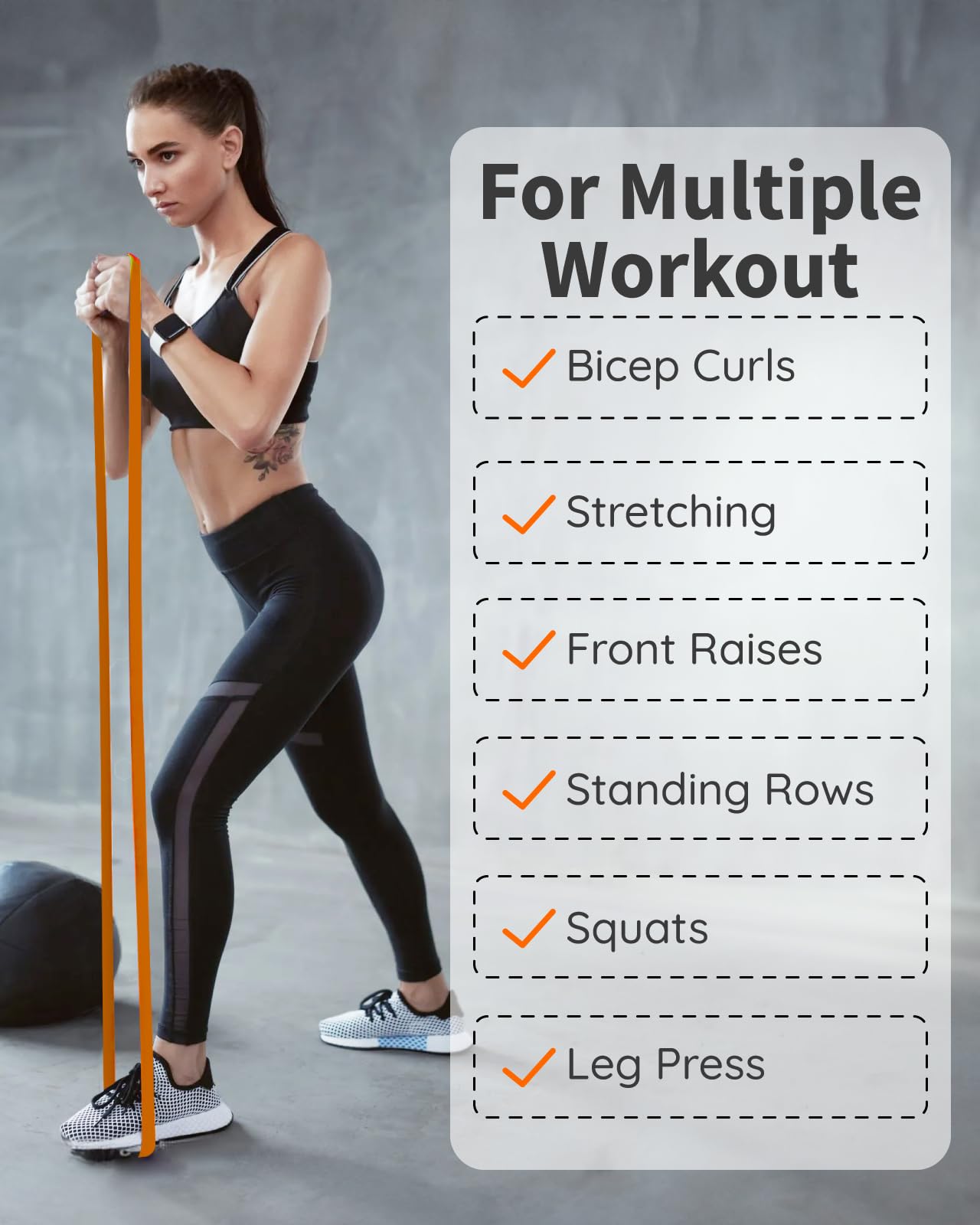 Fitness Resistance Bands Set of 6 - Pull Up Bands for Men Women, Workout Bands Resistance with Door Anchor, Training Poster & Pouch, Pull Up Assistance Bands for Stretching/Therapy/Home Gym/Fitness