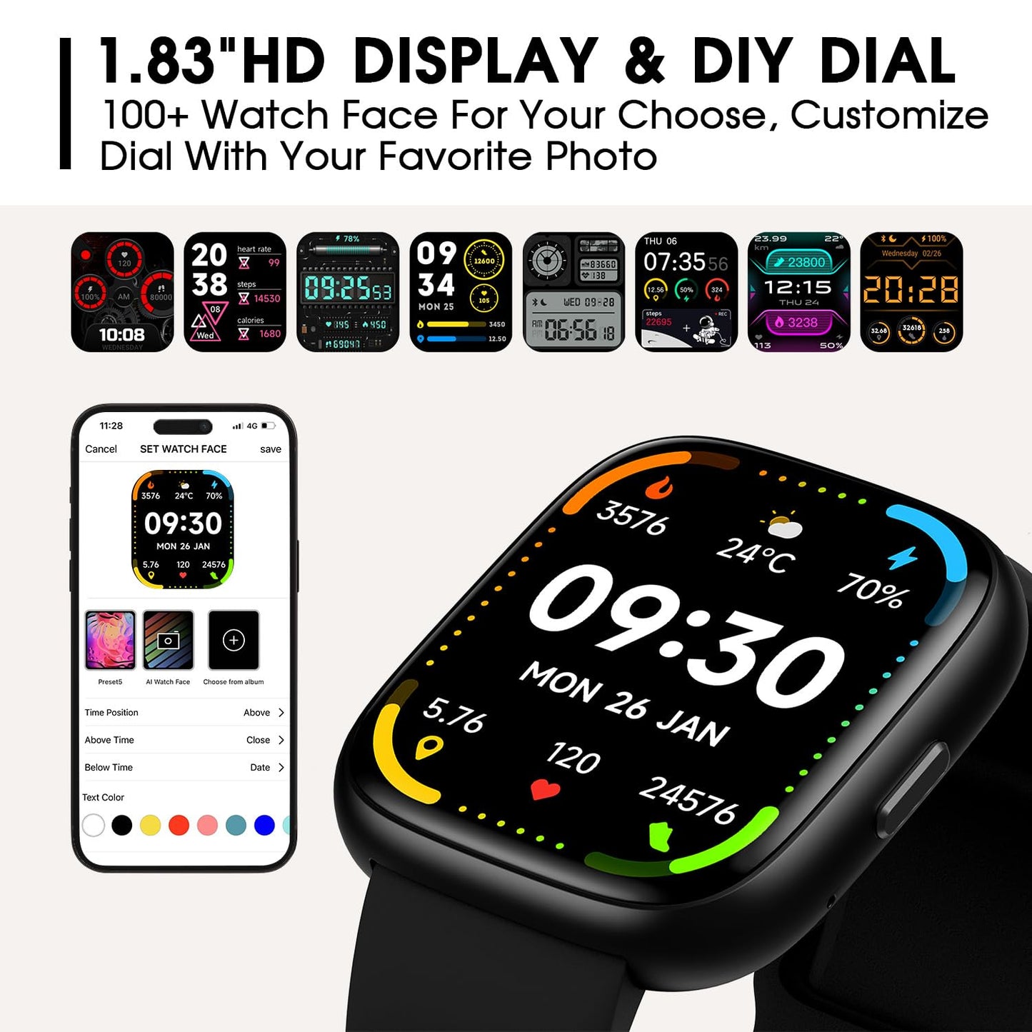 1.83" HD Display Smart Watch