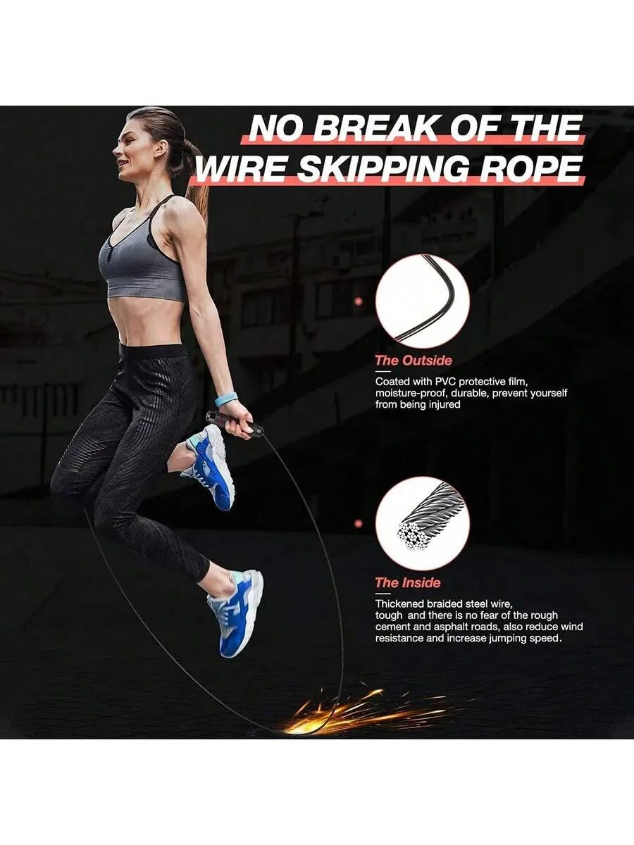 3M tangle-free bearing jump rope for speed training and CrossFit workouts