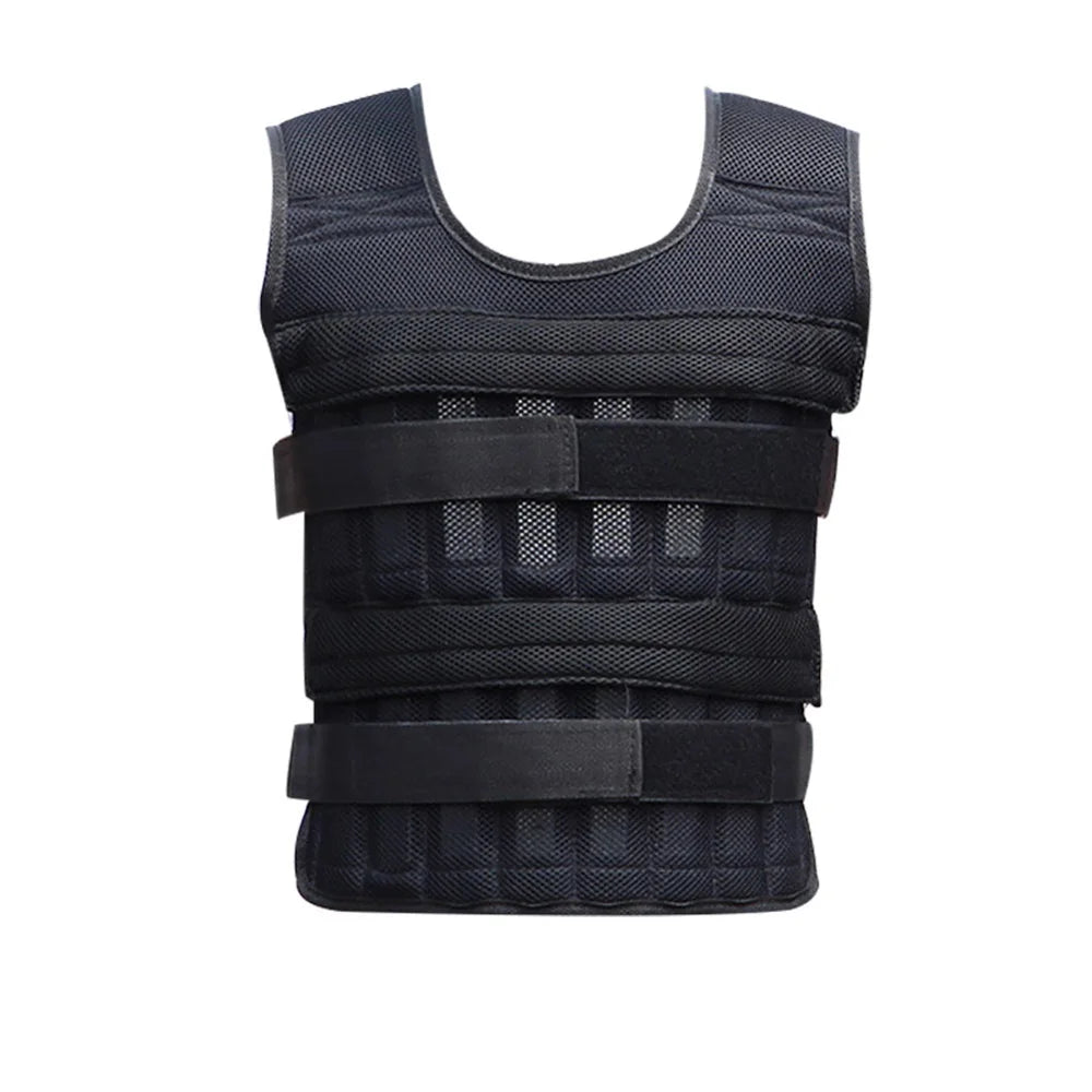 20kg Weighted Vest Adjustable Loading Weight Jacket Exercise Weightloading Gym Equipment Boxing Training Waistcoat (Only vest)
