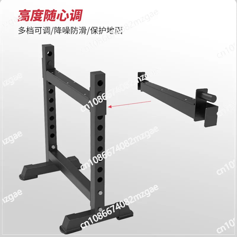 Black steel bench press protective frame pair with magnetic fasteners – designed for added safety and stability during strength training and home gym workouts.