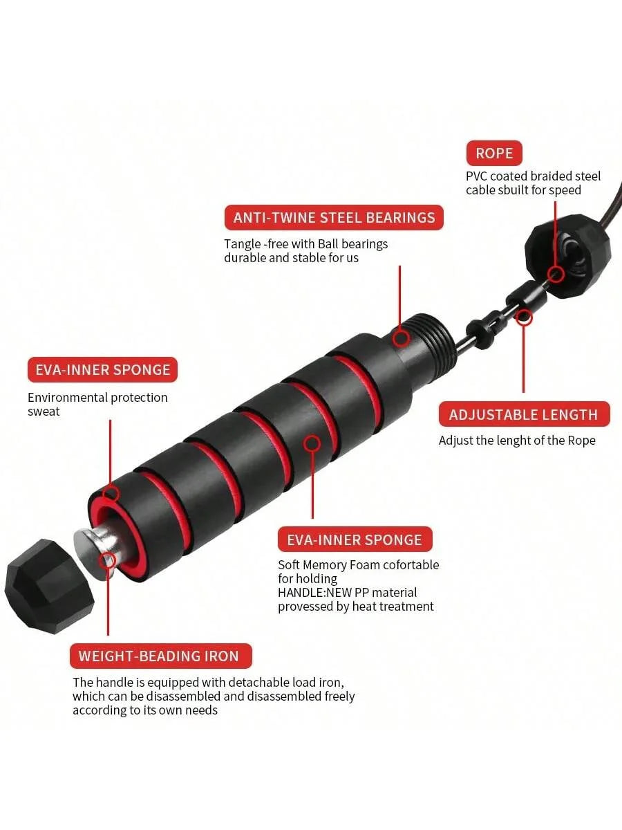 3M tangle-free bearing jump rope for speed training and CrossFit workouts
