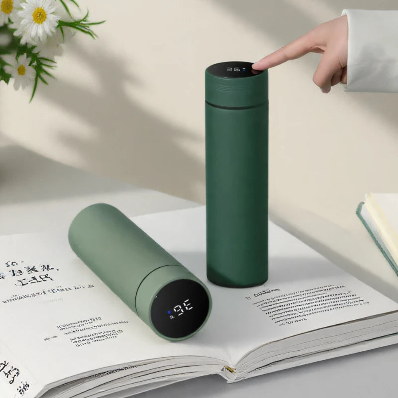 Smart Thermos Cup With Temperature Display Stainless Steel