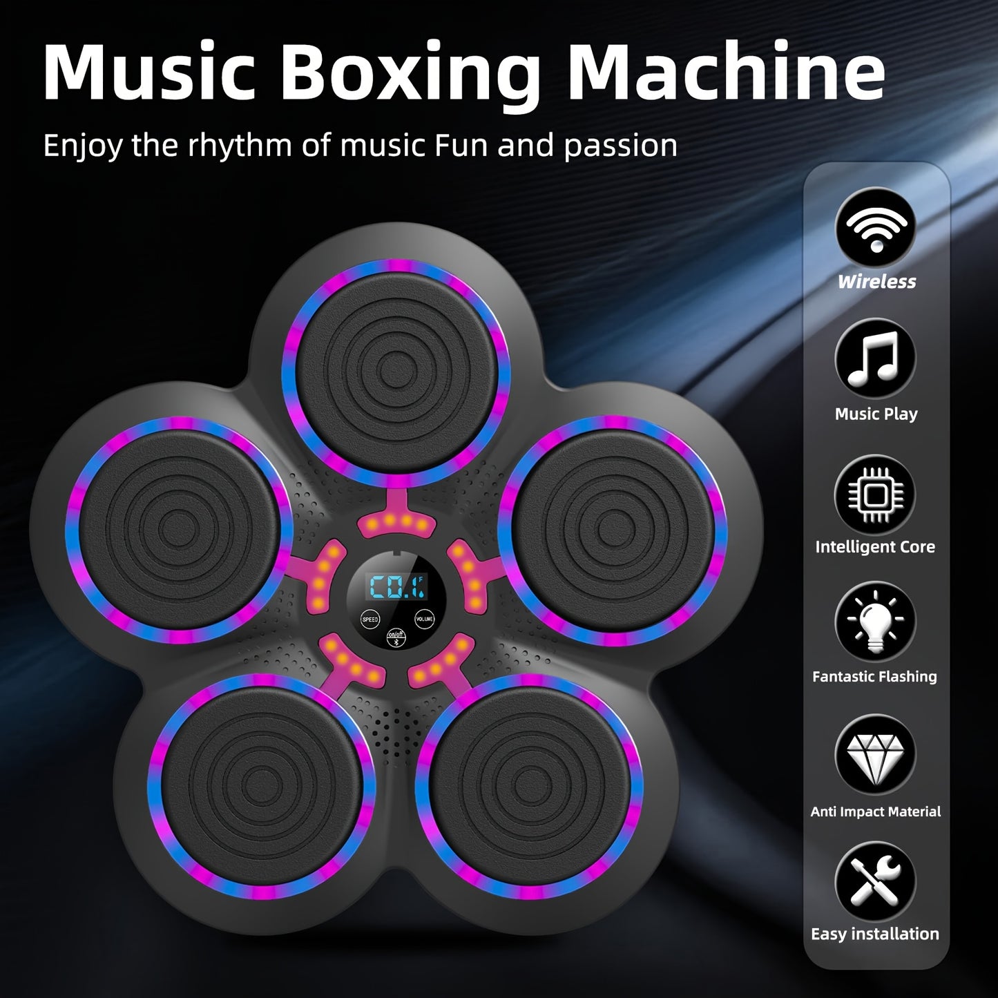 Wall-mounted boxing machine with targets
