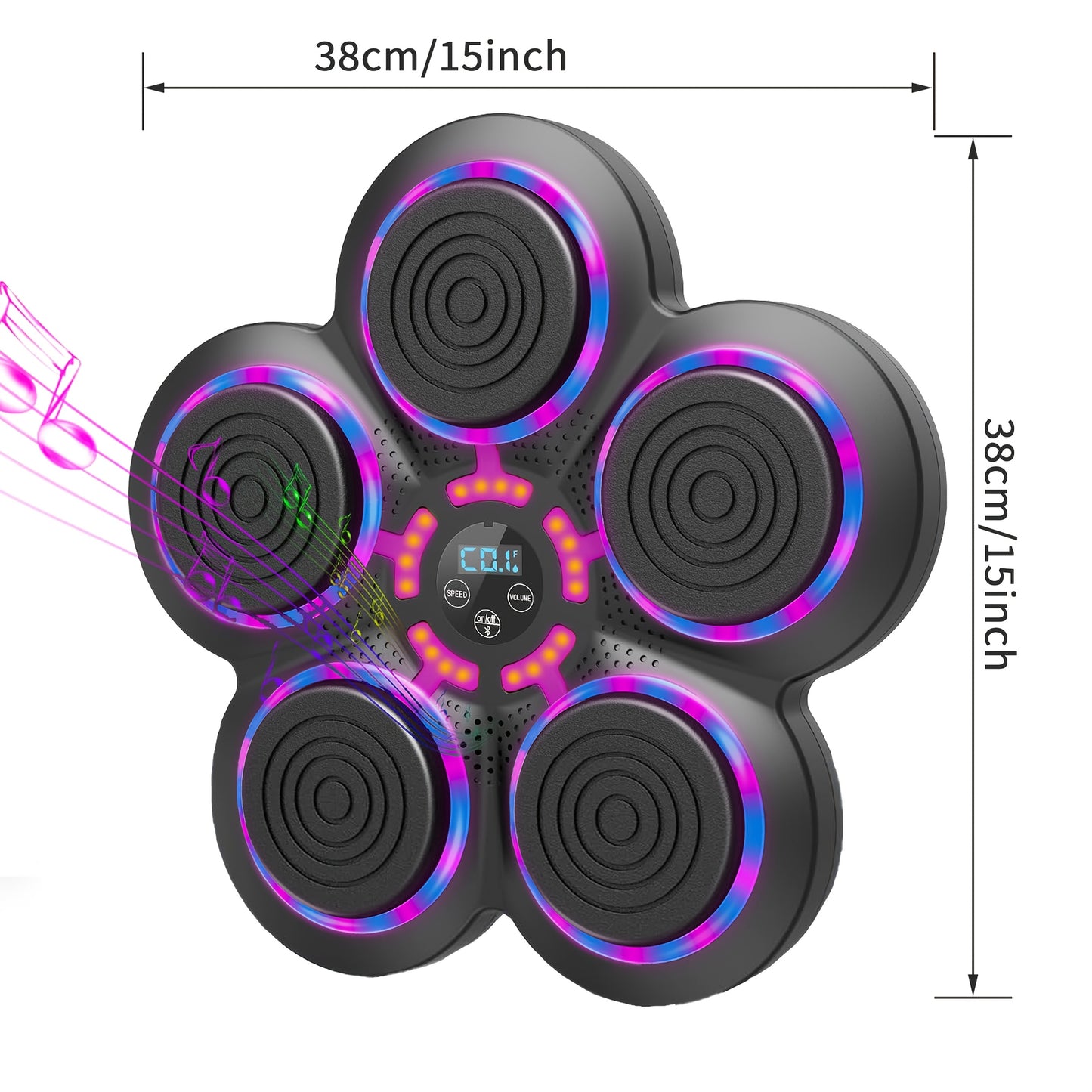Wall-mounted boxing machine with targets dimensions