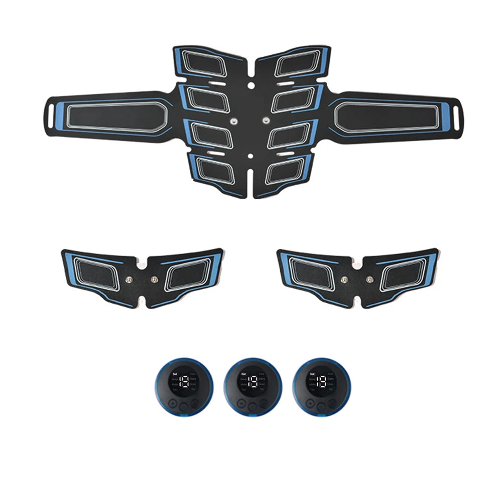 USB rechargeable abdominal muscle trainer belt for electronic fitness and toning