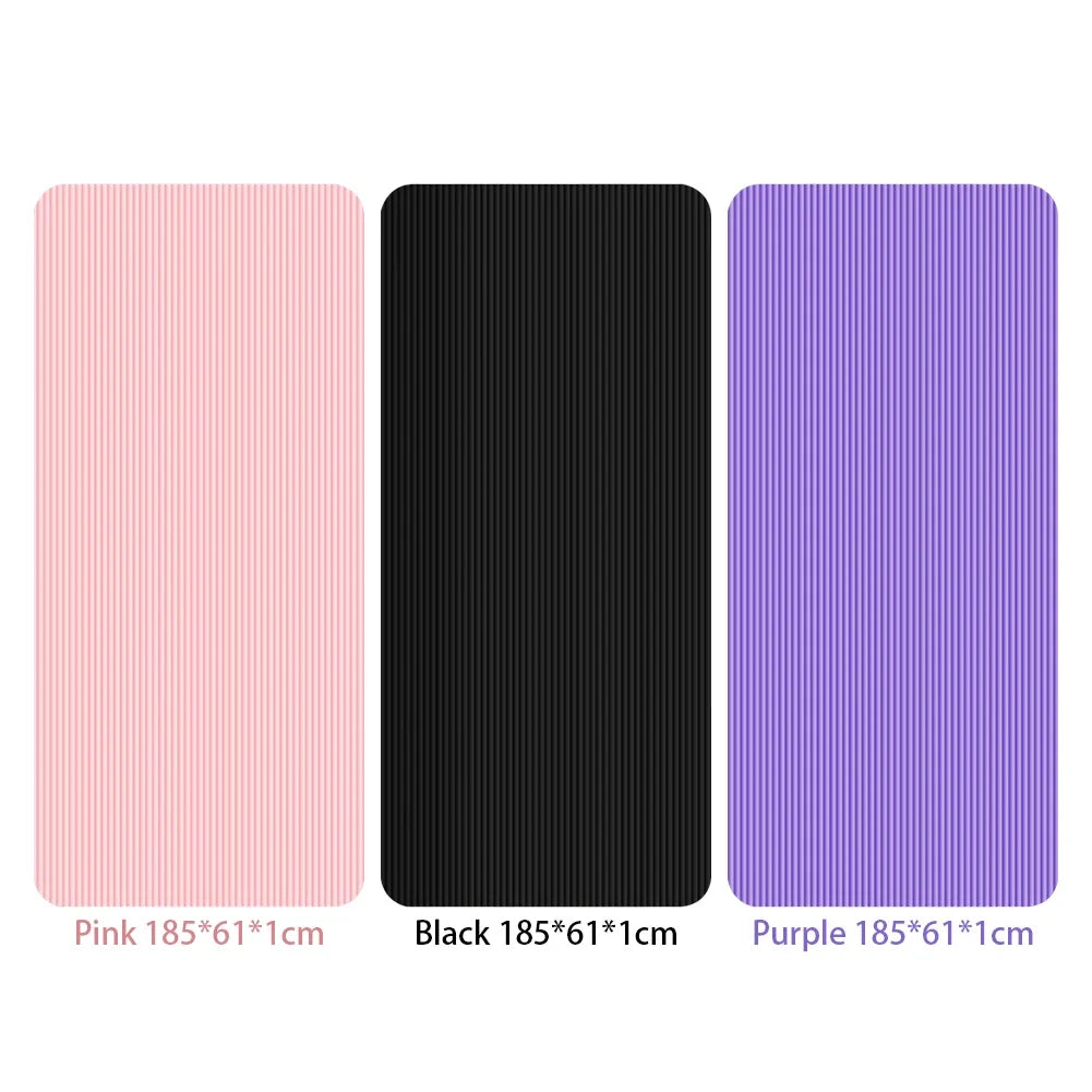 Thick non-slip solid color yoga mat for home gym, fitness workouts, and floor exercises
