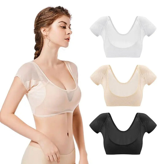 Sweat-proof washable undershirt for women made of cotton