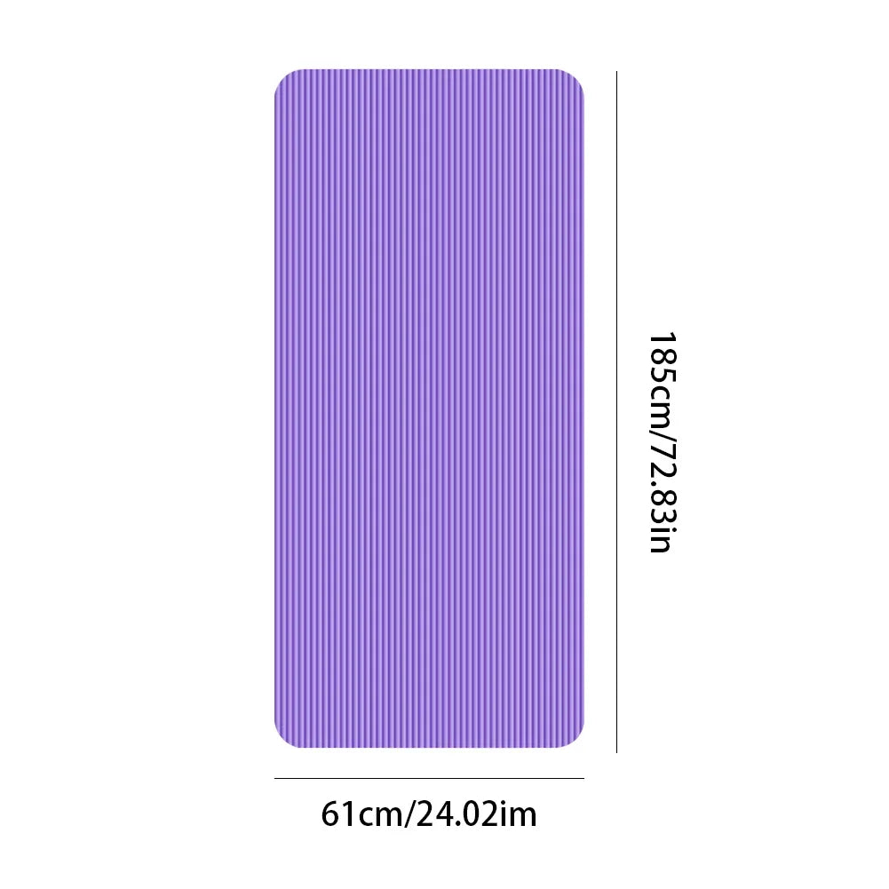 Thick non-slip solid color yoga mat for home gym, fitness workouts, and floor exercises