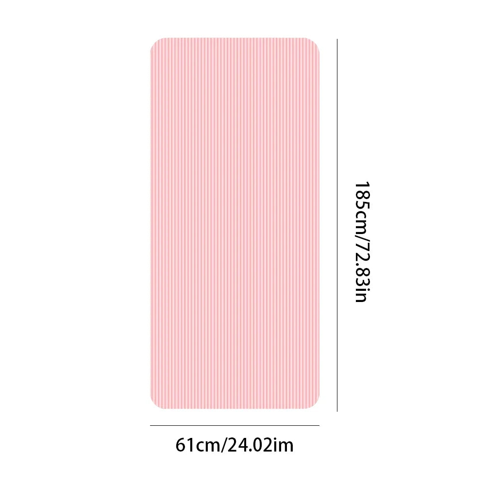 Thick non-slip solid color yoga mat for home gym, fitness workouts, and floor exercises