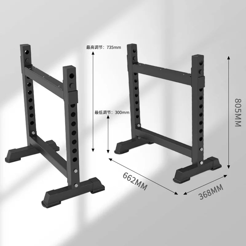 Black steel bench press protective frame pair with magnetic fasteners dimensions – designed for added safety and stability during strength training and home gym workouts.